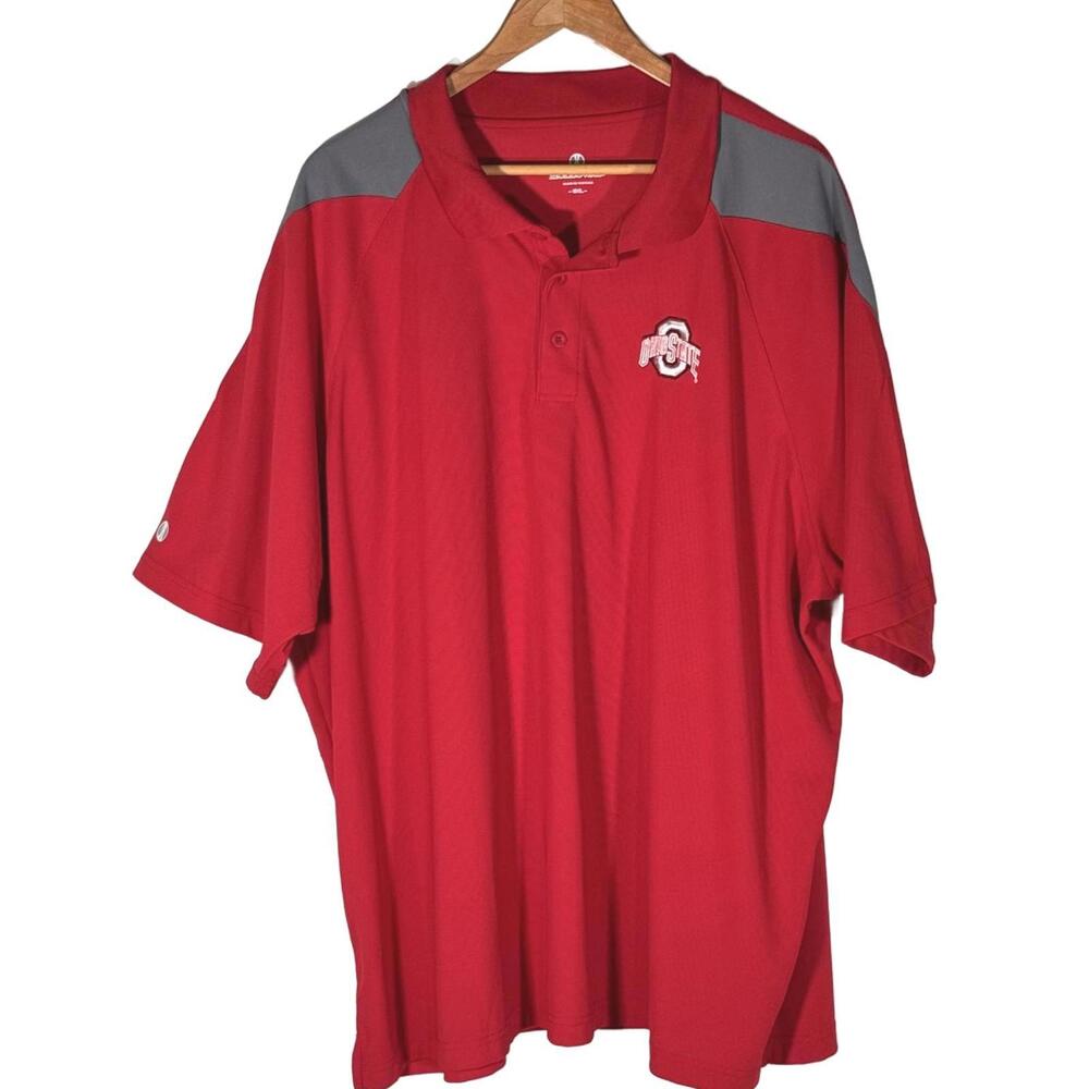 Ohio State Polo Men's 3XL XXL Buckeyes Holloway Performance‎ Shirt Red OSU